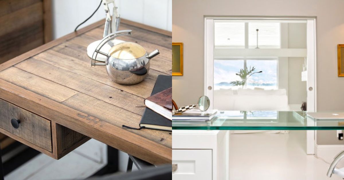 Wood vs. Glass Desk Tops