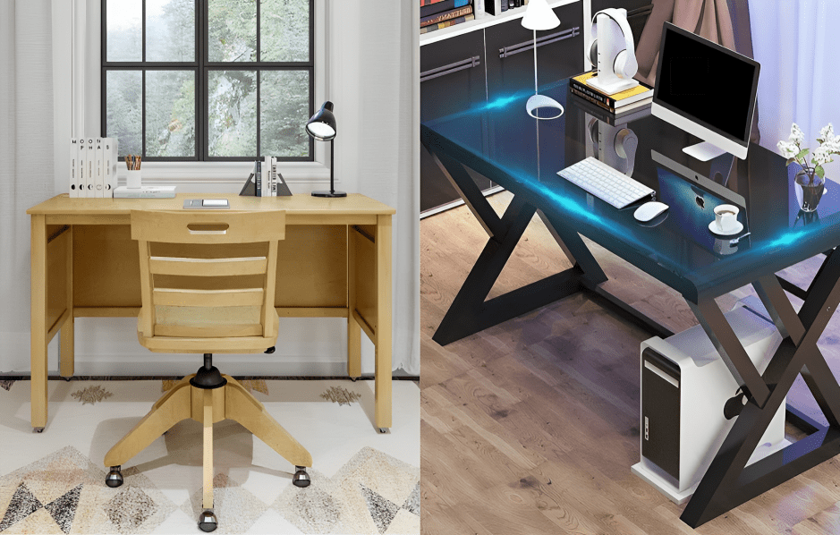 Style of Wood vs Glass Desk Top